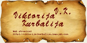 Viktorija Kurbalija vizit kartica